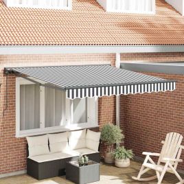 STMOR Retractable Awning Manual Anthracite and 300x250 cm - White