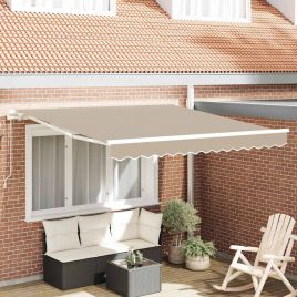 Manual Retractable Awning Beige 300x250 cm