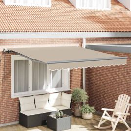 Manual Retractable Awning Beige 300x250 cm