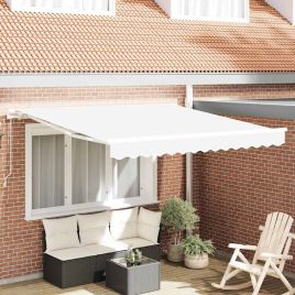 Manual Retractable Awning White 300x250 cm