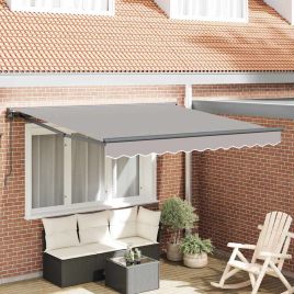 HIOLOFT Retractable Awning Light 300x250 cm Polyester and Metal - Grey