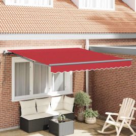 Manual Retractable Awning Red 300x250 cm