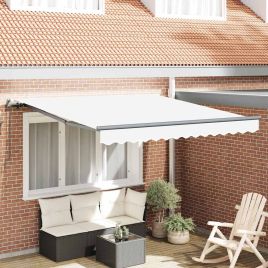 Manual Retractable Awning White 350x250 cm