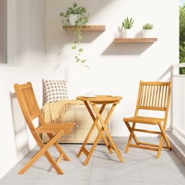 SELBRO Garden Bistro Set 3 pcs Solid Acacia Wood - Brown