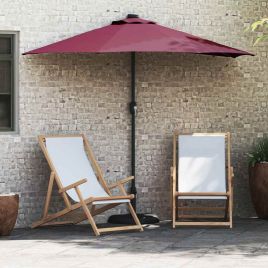 TAGLEN Garden Parasol Bordeaux 294x150x223 cm Fabric - Red