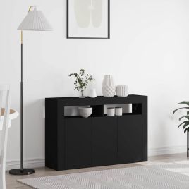 Sideboard Black Engineered wood 116 x 30 x 75 cm Sideboard