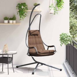 LEAWOD Hanging Egg Chair Folding Coffee 94x107x196.5 cm Steel