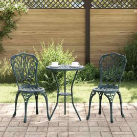 FRLOFT Garden Bistro Set 3 pcs Aluminium - Green