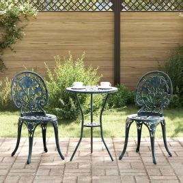 FRLOFT Garden Bistro Set 3 pcs Aluminium - Green
