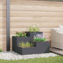 REHAL Garden Planter Anthracite 100x100x60 cm Steel