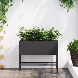 REHAL Raised Garden Planter 60x26x45 cm Steel - Black