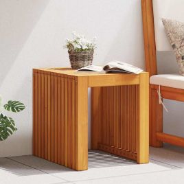 GLIHAL Side Table Oil 43x36x40 cm Solid Teak Wood - Natural