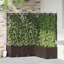 LIHRIDG Garden Planter 5 pcs 120x120x143 cm Steel - Brown