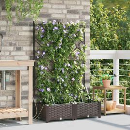 LIHRIDG Garden Planter 2 pcs Steel - Brown