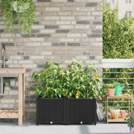 LIHRIDG Garden Planter 2 pcs Steel - Black