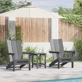 TITHAL Garden Chair 2 pcs Light 80.5x74.5x92 cm Polyethylene - Grey