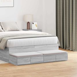 Bed Drawers Grey Sonoma 120x36,5x16,5 cm Engineered Wood