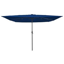 EVSCOVE Garden Parasol Azurblau 295x295x245 cm Polyester and Steel