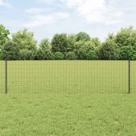 Euro Fence with 11 U Posts Grey 0.6x25 m Steel