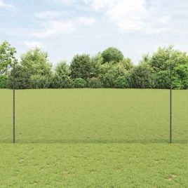 Fence Posts 22 pcs U-Channel Grey 160 cm Steel