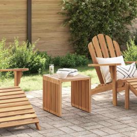 VEDEN Garden Side Table 45x42.5x45 cm Solid Teak Wood - Brown