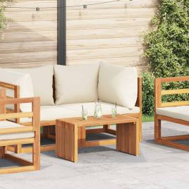 VEDEN Garden Side Table 70x37.5x35.5 cm Solid Teak Wood - Brown