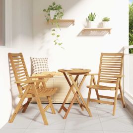 PHSWOD Garden Chairs 2 pcs 52x64.5x108 cm Acacia Wooden - Brown