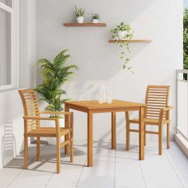 BROGLEN Dining Chair 4 pcs 62.5x54.x95.5 cm Solid Teak Wood - Brown