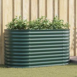 NEMVALE Garden Raised Bed 160x80x81 cm Steel - Green