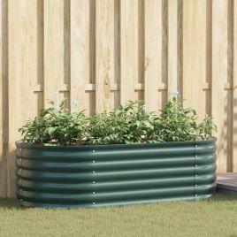 NEMVALE Garden Raised Bed 160x80x44 cm Steel - Green