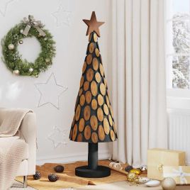 FROSTRO Christmas Tree with Stand Brown 150 cm Solid teak wood