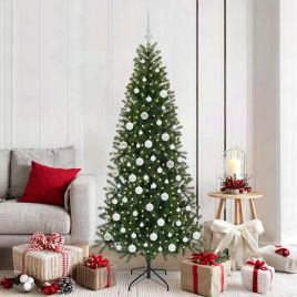 COZLYN Artificial Christmas Tree with 300 LEDs Green 180 cm PE and PVC