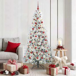 ELMIX Artificial Hinged Christmas Tree Green 180 cm PE and PVC