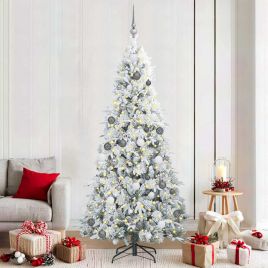 ELMIX Artificial Hinged Christmas Tree Green 210 cm PE and PVC