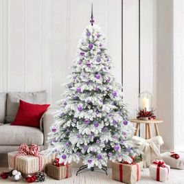 EMBERA Artificial Christmas Tree with 300 LEDs Green 180 cm PE and PVC