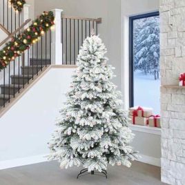 EMBERA Artificial Christmas Tree with 300 LEDs Green 240 cm PE and PVC