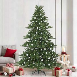 EMBERA Artificial Hinged Christmas Tree with 300 LEDs 240 cm PVC