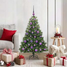 ELSERA Artificial Christmas Tree with 150 LEDs Green 120 cm PE and PVC