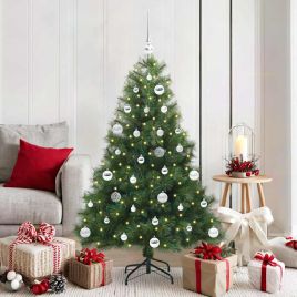 ELSERA Artificial Christmas Tree with 150 LEDs Green 150 cm PE and PVC