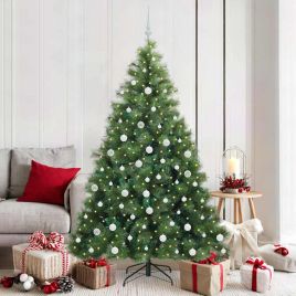 ELSERA Artificial Christmas Tree with 300 LEDs Green 180 cm PE and PVC