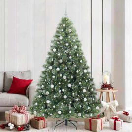 FIRILO Artificial Christmas Tree with 300 LEDs Green 210 cm PE and PVC