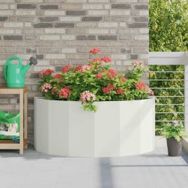 CLSRIDG Planter 120x60x50 cm Steel - White