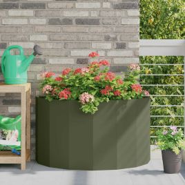 CLSRIDG Planter Olive 90x45x50 cm Steel - Green