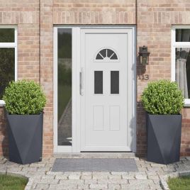CLSRIDG Planter 2 pcs Anthracite 50x50x75 cm Steel