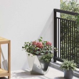 CLSRIDG Planter 30x30x30 cm Galvanised Steel - Silver
