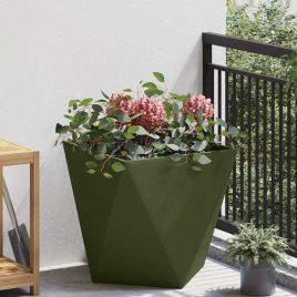 CLSRIDG Planter Olive 50x50x50 cm Steel - Green