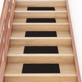 Stair Mats Self-adhesive 30 pcs Dark Brown 60x25 cm Rectangular