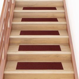 Stair Mats Self-adhesive 30 pcs Red 76x20 cm Rectangular