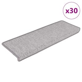 Stair Mats Self-adhesive Sisal-Look 30 pcs 65x21x4 cm Platina