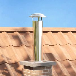 GAOAK Chimney Head Extension 26x26x50 cm Stainless Steel - Silver